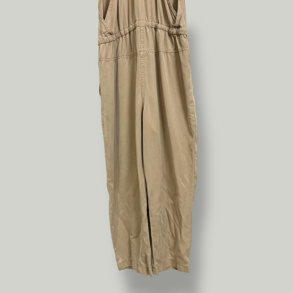 ARITZIA WILFRED FREE Jumpsuit Women Size Small Tan Valletta Overalls Loose Fit - Picture 7 of 16